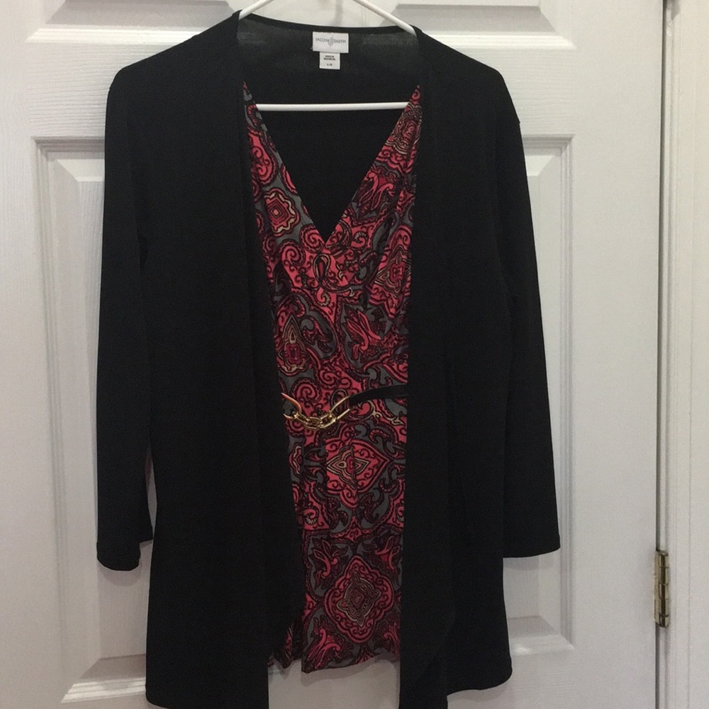Beautiful Pink & Black Blouse